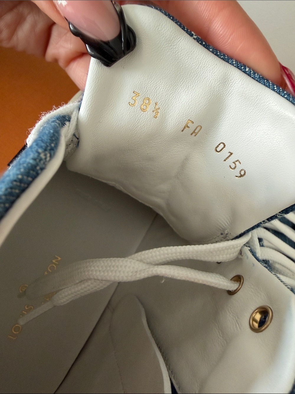 Louis Vuitton Blue Denim Monogram High-Top Sneakers - Picture 10 of 14